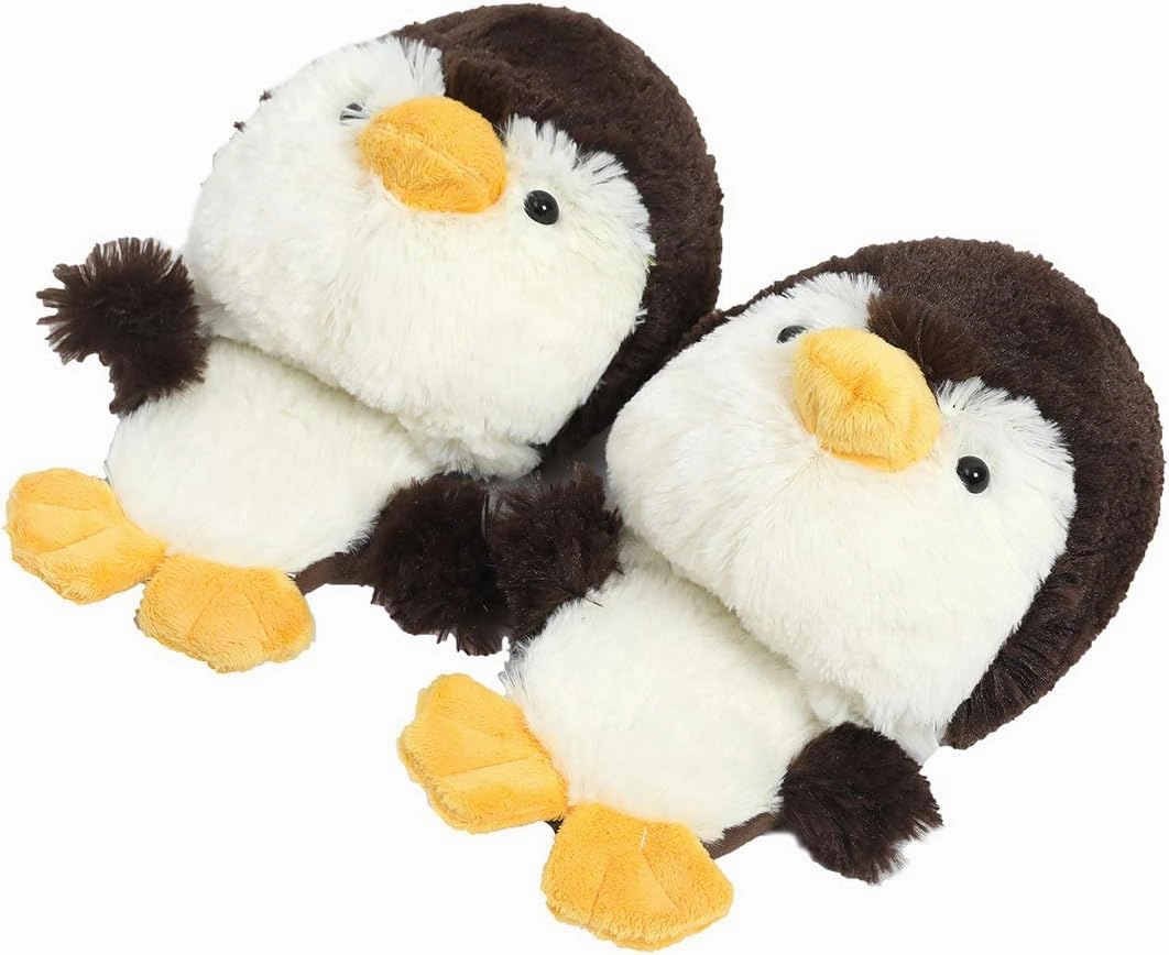 Kawaii Plush Duck Slippers Cute Novelty Warm Winter Teen Slippers Fun Adult Animal Slippers for Women Slides