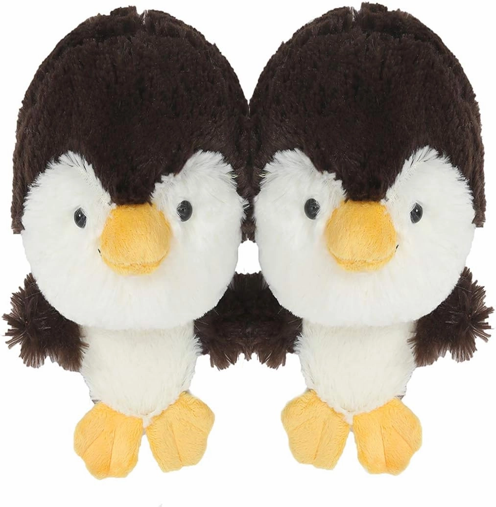 Kawaii Plush Duck Slippers Cute Novelty Warm Winter Teen Slippers Fun Adult Animal Slippers for Women Slides