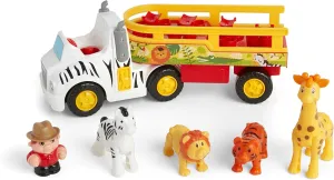 Kidoozie Animal Adventure Truck - Makes Sounds, Includes 4 Poseable Animals, Promotes Language Skills - for Children 12 Months and Up