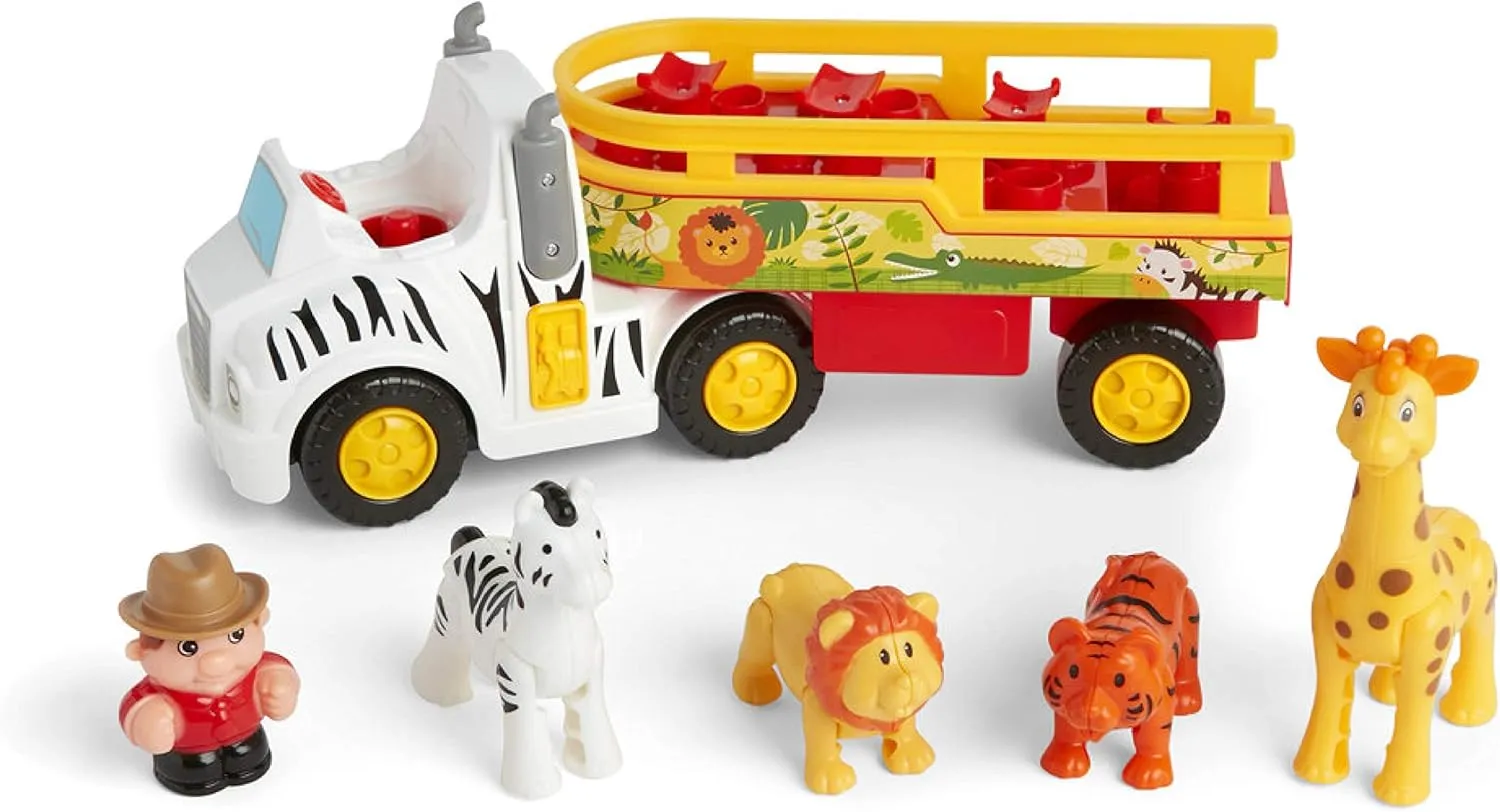 Kidoozie Animal Adventure Truck - Makes Sounds, Includes 4 Poseable Animals, Promotes Language Skills - for Children 12 Months and Up