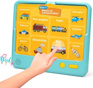 Kids Learning Tablet, Educational Learning Toys to Learn Alphabet, Numbers, Color, Animal, Foods, Preschool Learning Activities, Interactive Learning Pad for Toddlers 3-5