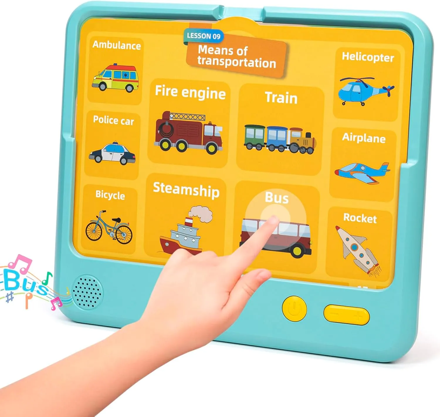 Kids Learning Tablet, Educational Learning Toys to Learn Alphabet, Numbers, Color, Animal, Foods, Preschool Learning Activities, Interactive Learning Pad for Toddlers 3-5