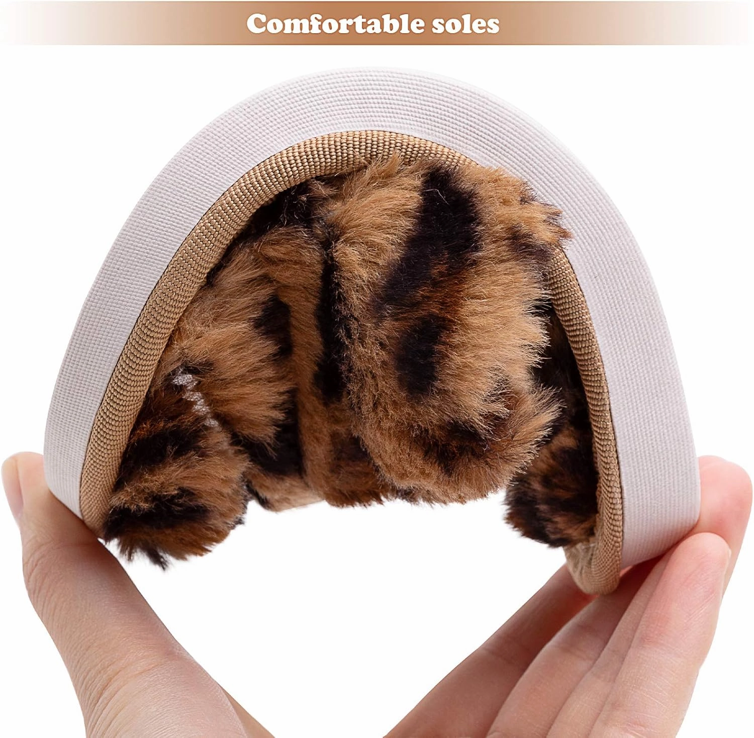 Kids Fluffy Fuzzy Slippers Open Toe House Home Slippers for Boys and Girls Faux Fur Slides with Strap Little Kids Slip-on Shoes