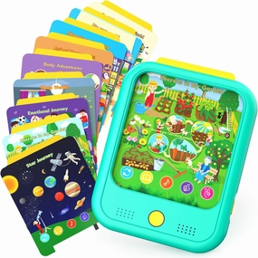 Kids Learning Tablet Educational Learning Pad for Toddlers 2-5 to Learn Alphabets, Numbers, Foods, Time, Music, Talking Cards for Toddlers，Learning Educational Toy Kids Gifts