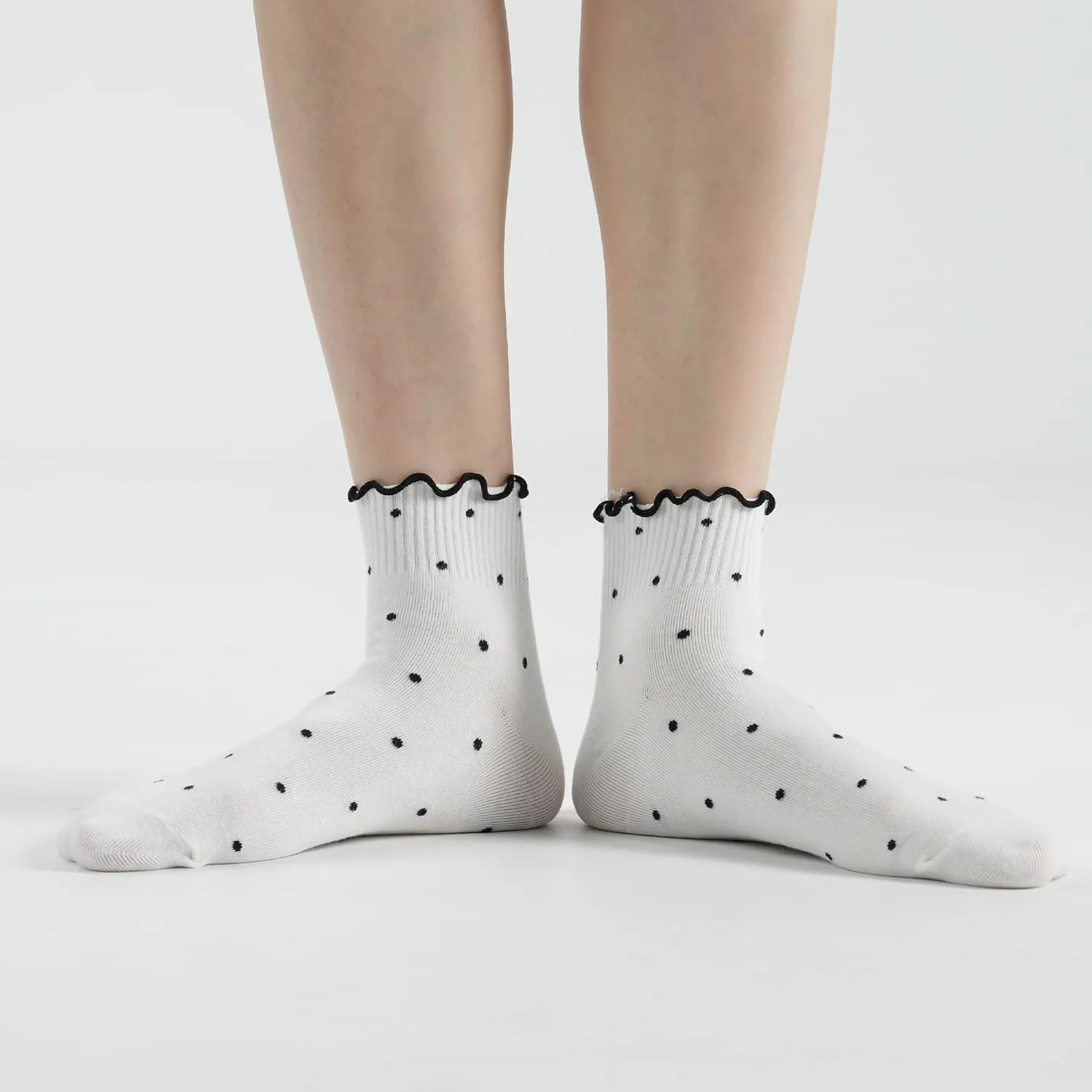 kikiya socks Women Ankle | 4-6 Pairs Heart Design Cute Animal Graphic Novelty Fruit Print Ladies Girls Cotton Socks | US 6-8