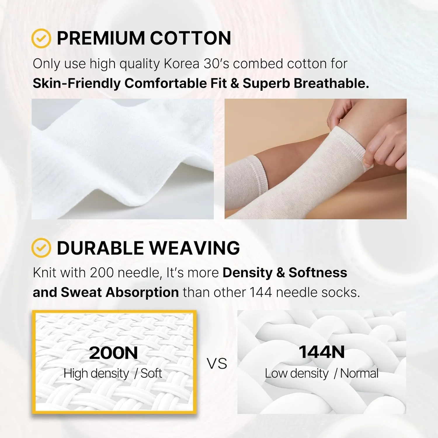 kikiya socks Women Crew | 4-6 Pairs Flower Heart Dots Graphic Tube Striped Cotton Socks | Calcetas Para Mujer | Size 6-8