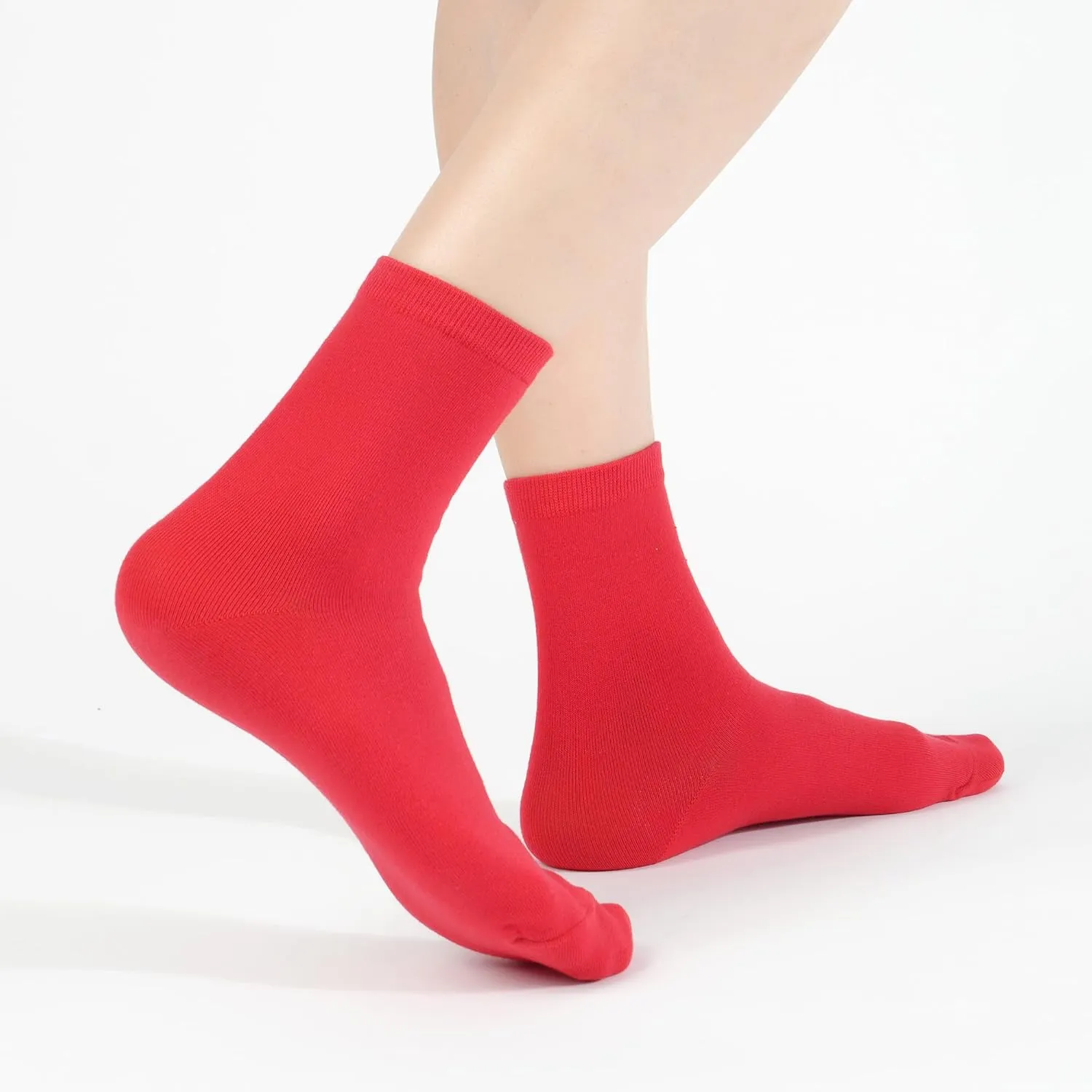 kikiya socks Women Crew | 4-6 Pairs Flower Heart Dots Graphic Tube Striped Cotton Socks | Calcetas Para Mujer | Size 6-8