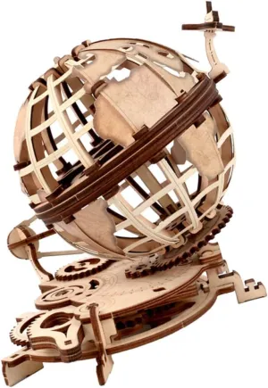 Kisangel 1Set DIY Puzzle Beige Globe Ornament for Adults Educational Desktop Decor with Intricate