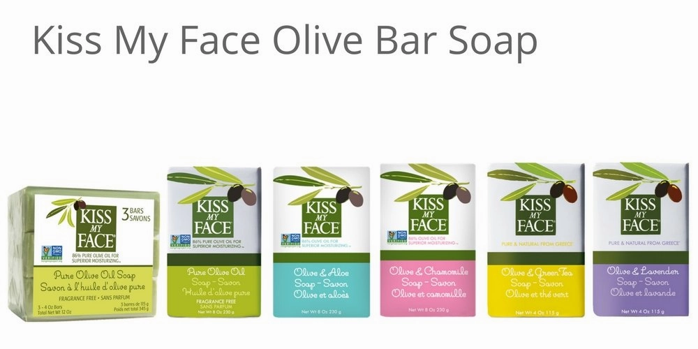 Kiss My Face Pure Olive Oil and Aloe Vera Moisturizing Bar Soap, 8 Ounce, 3 Pack (Packaging May Vary)