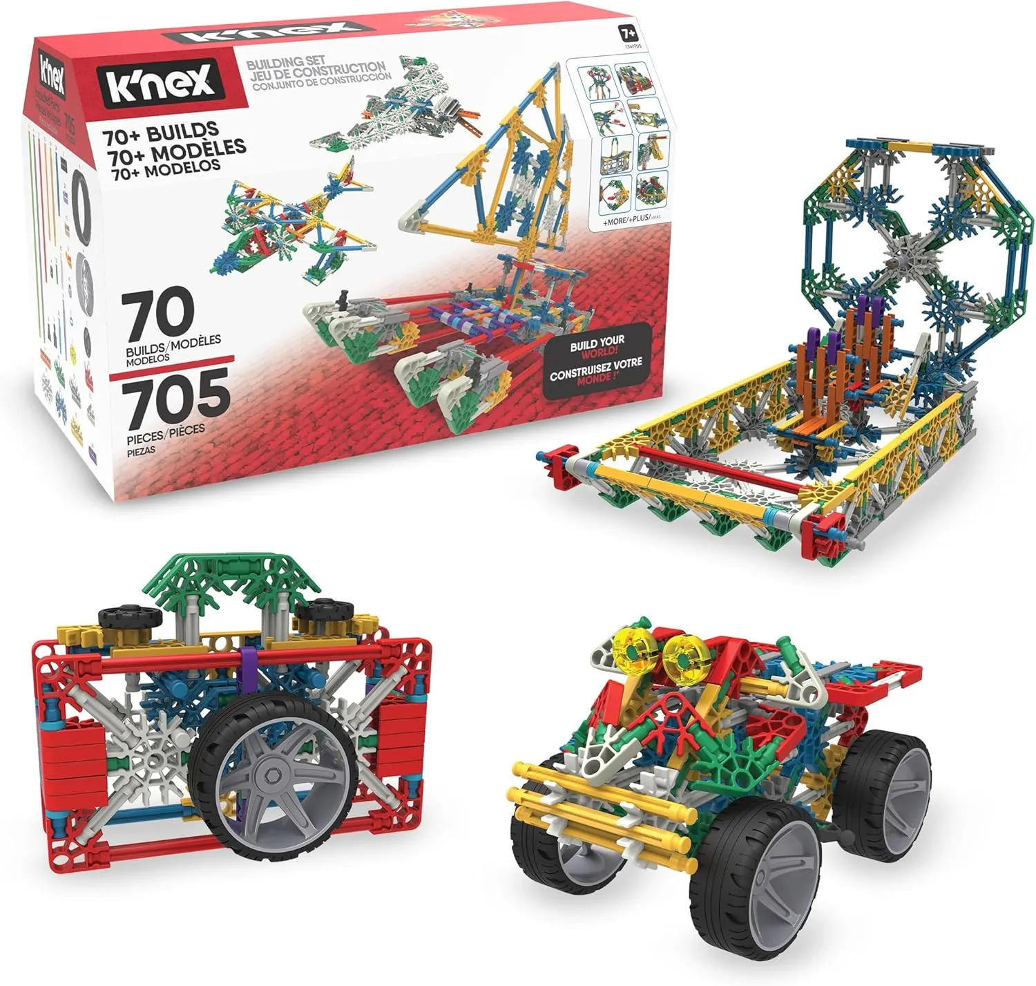 K'NEX - 70 Model Building Set‚ 705 Pieces, STEM Learning, Creative Play Set‚ Ages 7 