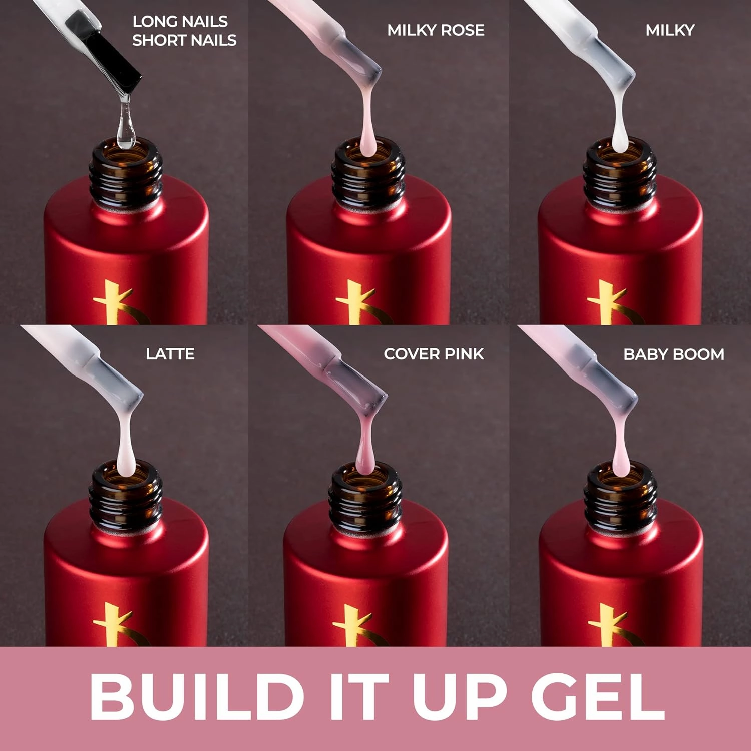 Kodi Professional Build It Up Nail Builder Gel for UV and LED Lamp - Extensions Base Bond - 15ml (Milky Rose)