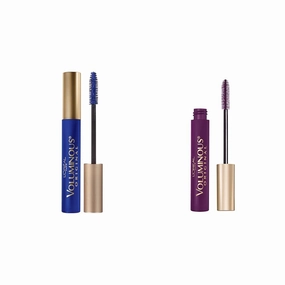 L’Oréal Paris Makeup Voluminous Original Mascara, Cobalt Blue, 0.26 Fl Oz & Makeup Voluminous Original Mascara, Deep Violet, 0.27 Fl Oz
