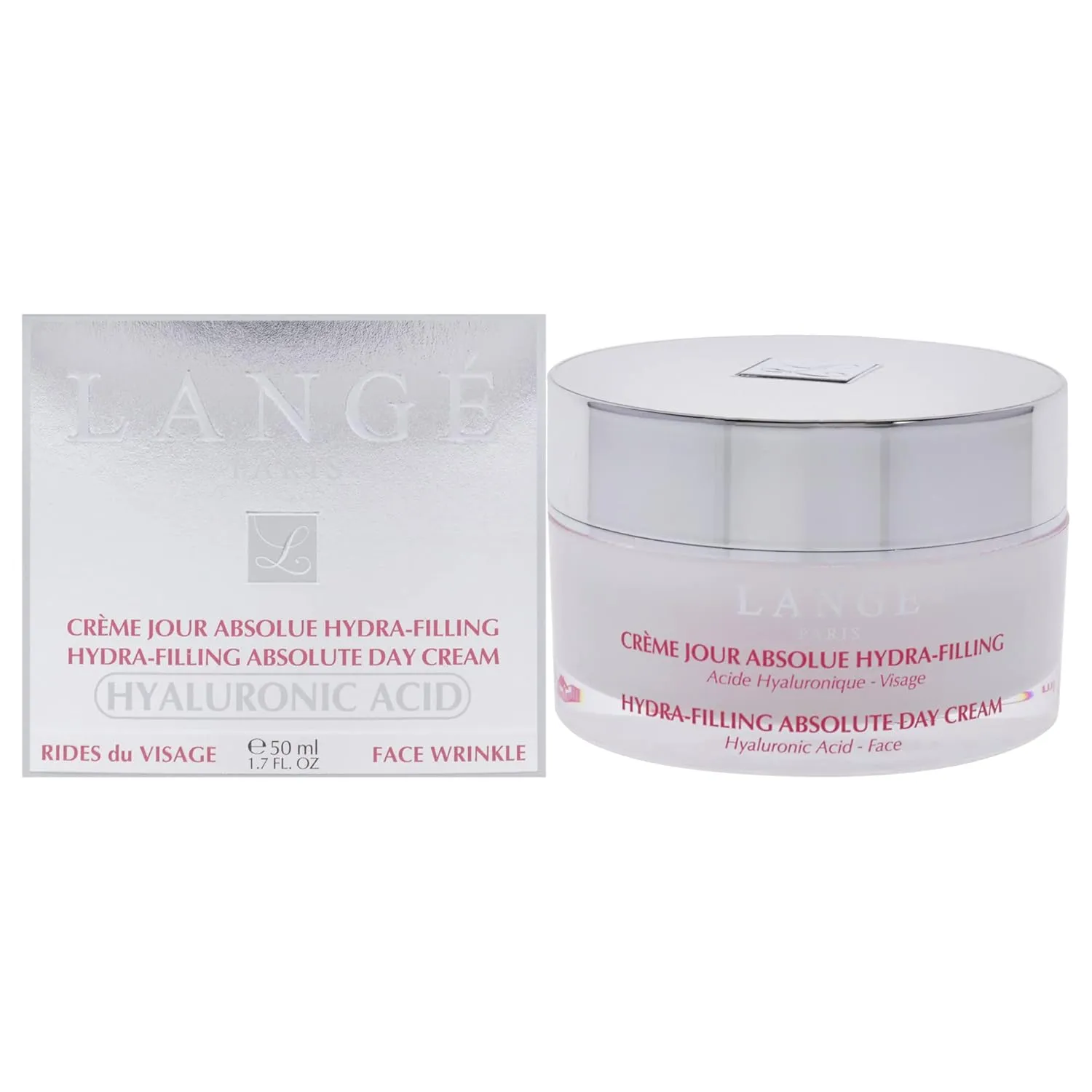 Lange Hydra-Filling Soft Day Face Cream - Intense Hydration - Nourishes And Soothes - Gives Skin Elasticity And Firmness - Protects Skin Against Harmful Effects - Hyaluronic Acid Formula - 1.7 Oz