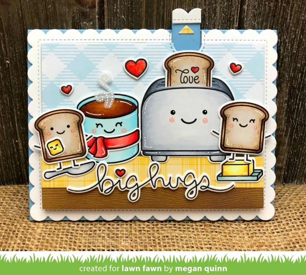 Lawn Fawn, Lawn Cuts Custom Craft Die, Let's Toast Pull Tab Add-On (LF1822)