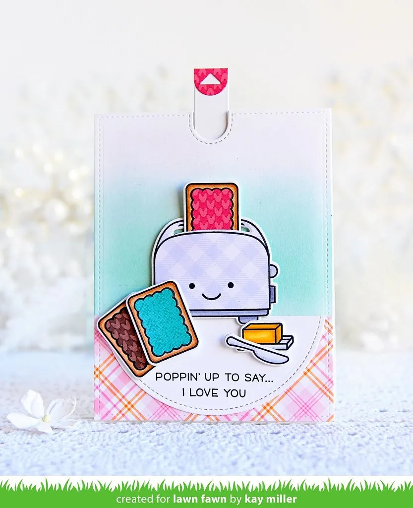 Lawn Fawn, Lawn Cuts Custom Craft Die, Let's Toast Pull Tab Add-On (LF1822)