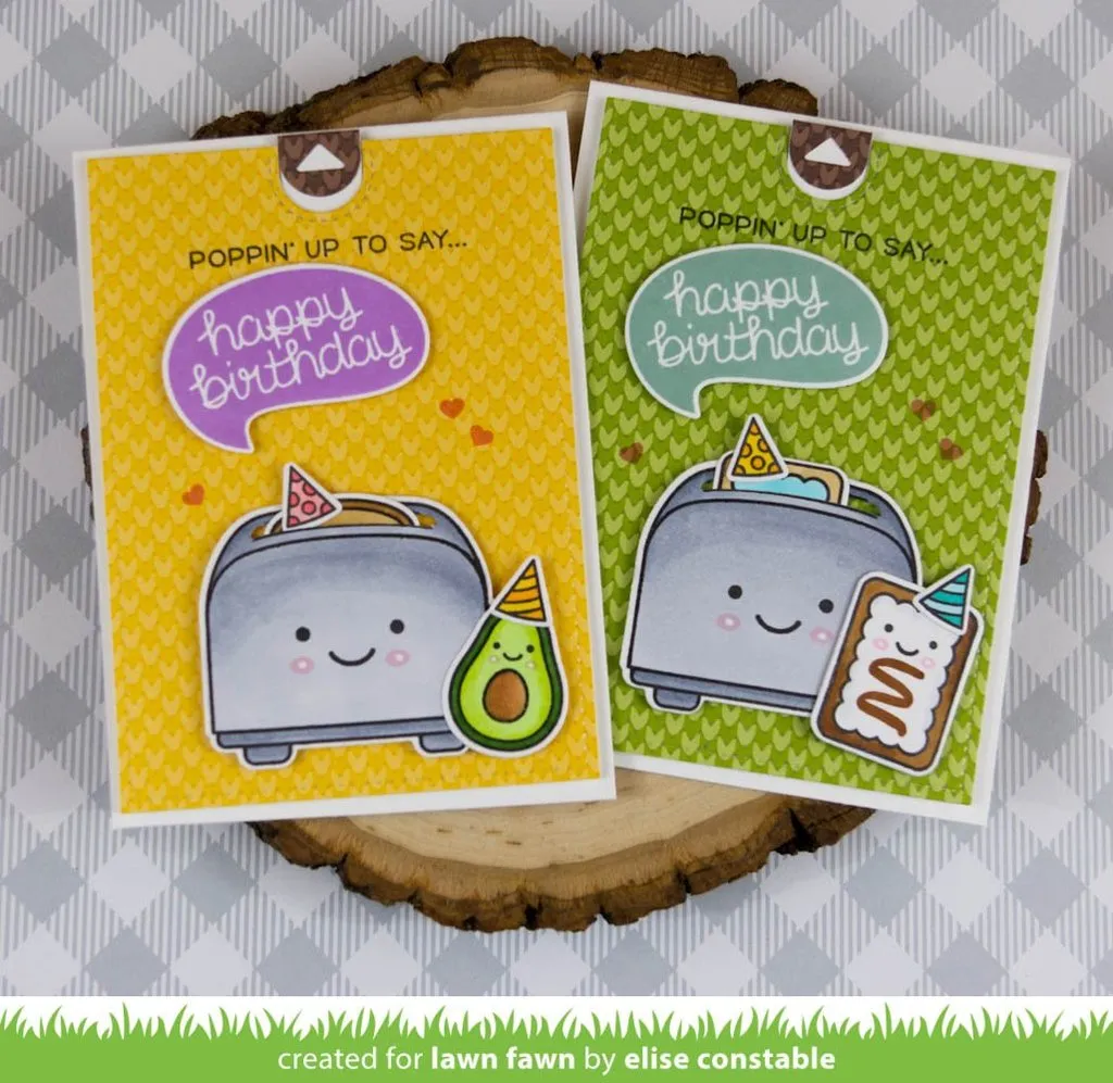 Lawn Fawn, Lawn Cuts Custom Craft Die, Let's Toast Pull Tab Add-On (LF1822)
