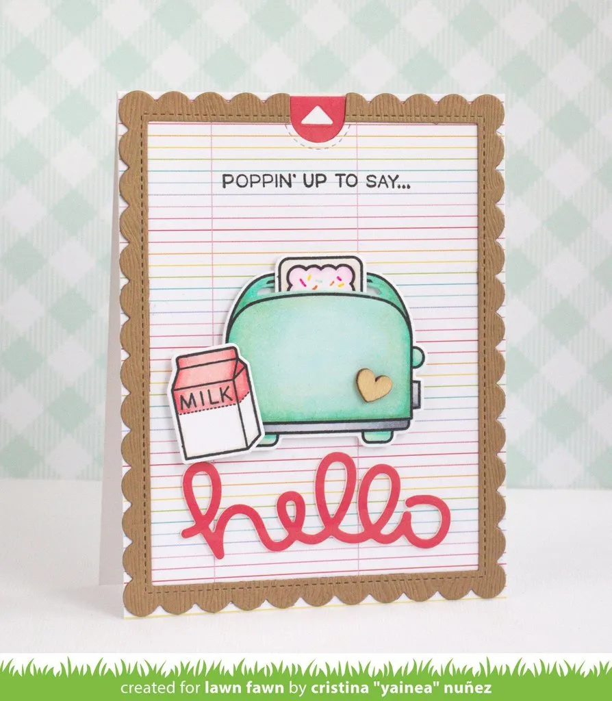 Lawn Fawn, Lawn Cuts Custom Craft Die, Let's Toast Pull Tab Add-On (LF1822)