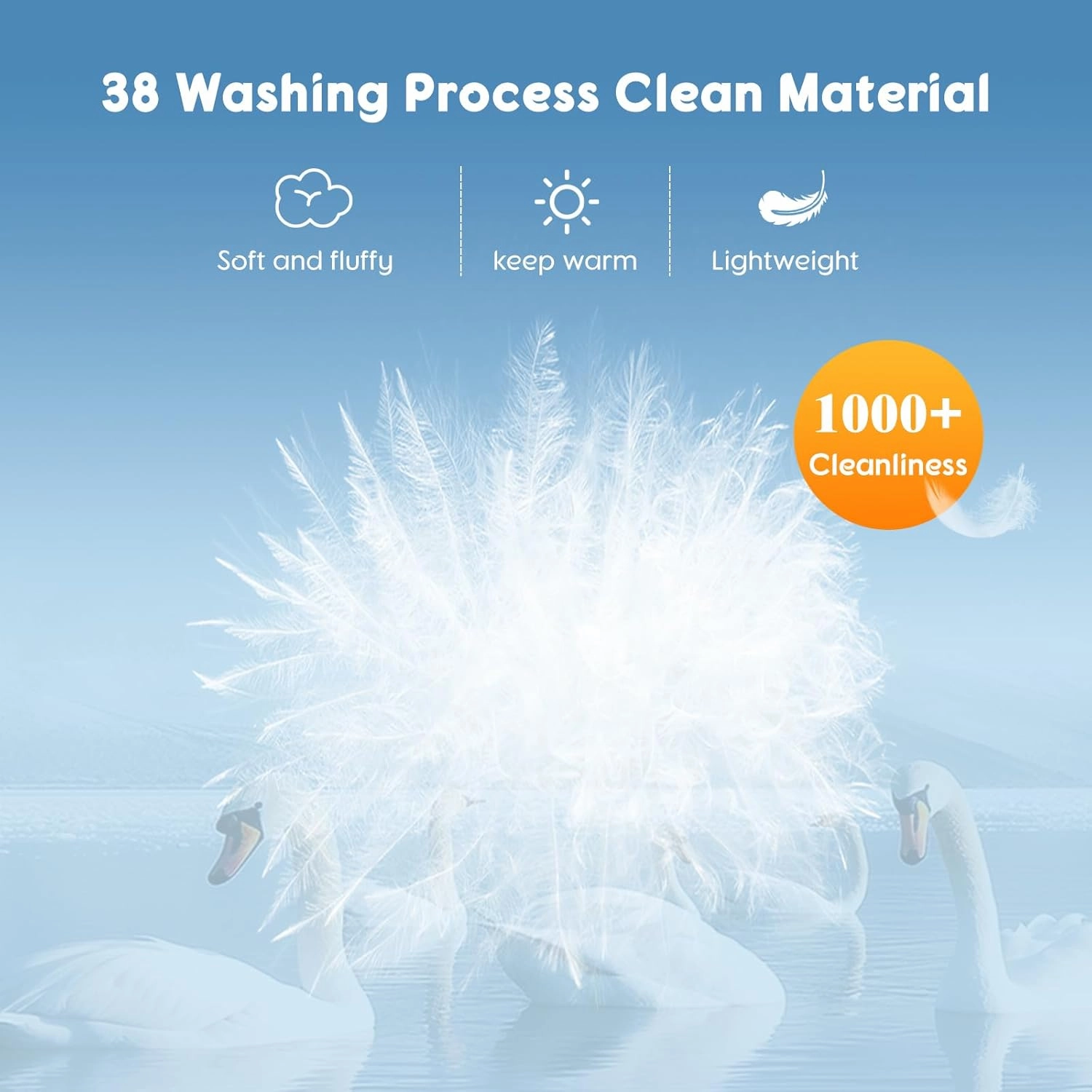 LBRO2M Canada Goose Down Pillow 900 Fill Power 80% Goose Down 20% Goose Feather 100% Cotton Pillowcase Queen Down Pillows Ideal for Plush Comfort and Support (20"X30" Pack of 1)