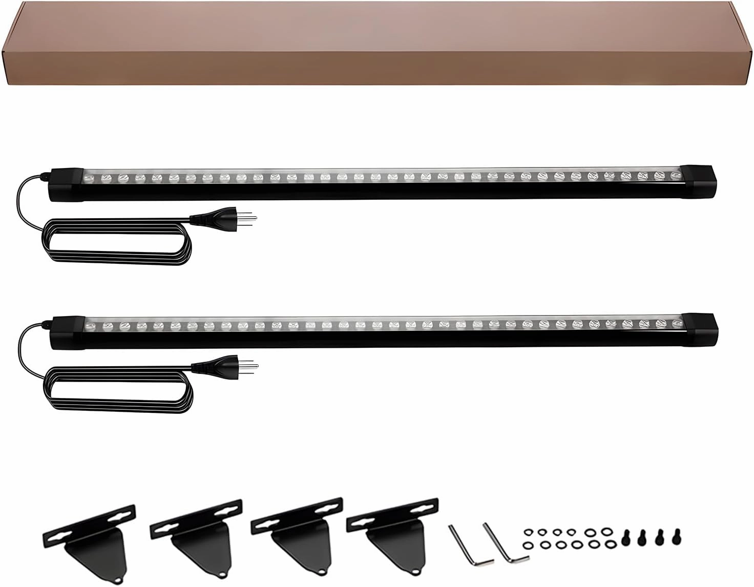LED Wall Washer Light Bar, 72W 4FT 4000K Bright Natural White Wall Washer Lights, 120V 3850lm IP67 Waterproof Outdoor Wall Washer Light for Building Landscape Garden Patio, 2 Pack