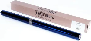 LEE Filters 200 Double C.T. Blue Compact Roll - 2ft Wide Polyester Lighting Gel Converts Tungsten (3200K) to Daylight (26000K) - Made in The UK