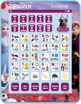 LEXiBOOK JCPAD002FZi3 Frozen Educational Bilingual Interactive Learning Tablet, English/German Languages