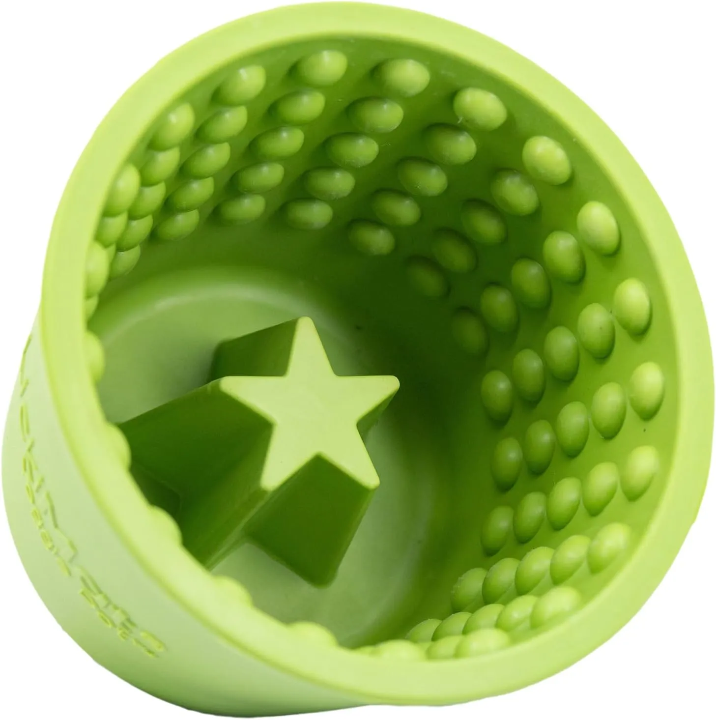 LICKIMAT Yoggie Pot – Distraction, Fun and Enrichment. Long Lasting Rubber Licking Treat Dispenser for All Dog Sizes and Slow Feeder for Small Dogs - Green