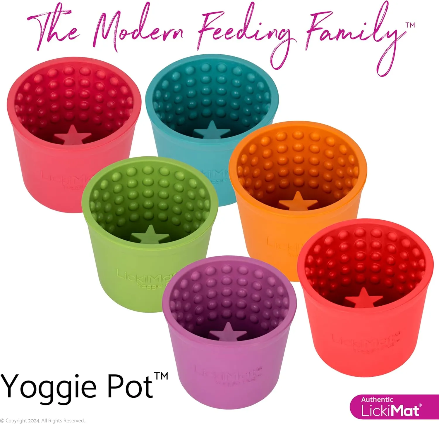 LICKIMAT Yoggie Pot – Distraction, Fun and Enrichment. Long Lasting Rubber Licking Treat Dispenser for All Dog Sizes and Slow Feeder for Small Dogs - Green