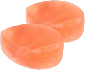 LIFKOME 2pcs Natural Salt Massage Stones for Spa and Home Use Mineral Salt Blocks for Exfoliation and Skin Care for Foot and Facial Cleansing