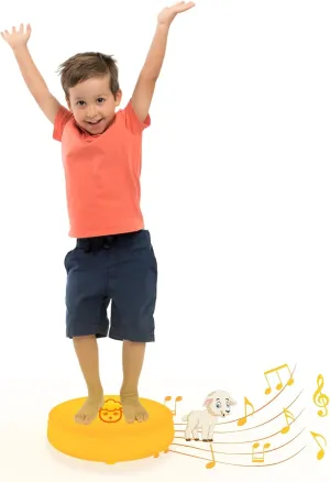 Light Up Music Floor Games, Touch Sensitive Floor Tiles Toddler Toy, Interactive Games for Kids, Musical Toys with Animal Sounds - Yellow (Sheep)