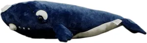 lilizzhoumax Right Whale Stuffed Animal,Realistic Whale Plush,Super Soft Plush,Toys for Kid,Figure Toy,Girl Toys,Gift for Kids,Valentine’s Day Gift, Home Decor(Blue 16.54 inch)