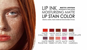 LIP INK Vegan Waterproof Tinted Matte Moisturizing Lip Stain (Puce Pink)