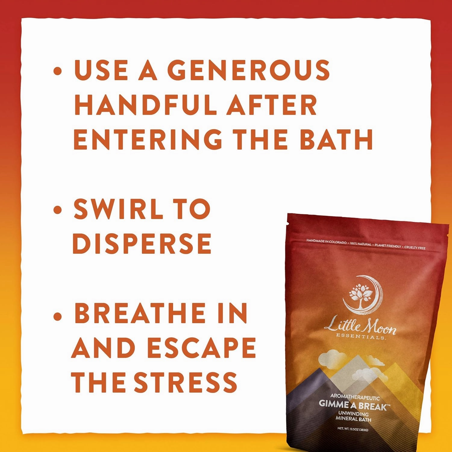 Little Moon Essentials Unwinding Mineral Bath Salt, Gimme A Break, 13.5 oz.