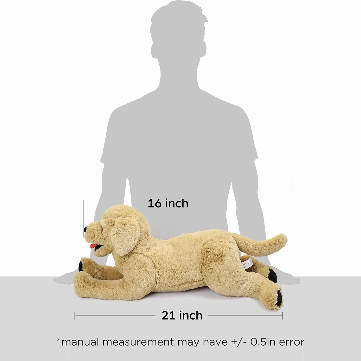 LotFancy Dog Stuffed Animals Plush, 21" Soft Cuddly Golden Retriever Plush Toys, Large Stuffed Dog, Puppy Dog Stuffed Animals, Birthday Gift for Kids Girls Boys