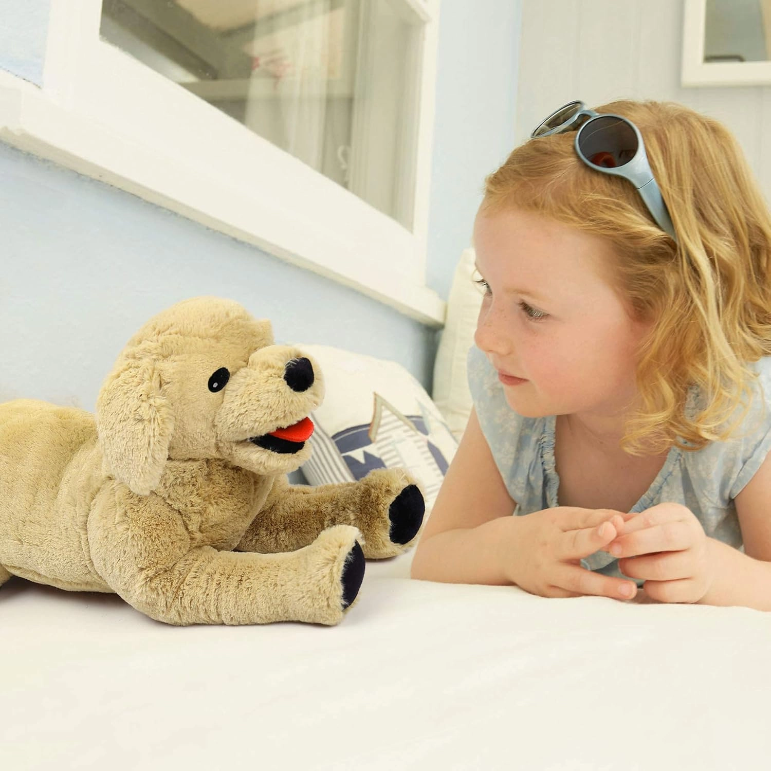 LotFancy Dog Stuffed Animals Plush, 21" Soft Cuddly Golden Retriever Plush Toys, Large Stuffed Dog, Puppy Dog Stuffed Animals, Birthday Gift for Kids Girls Boys