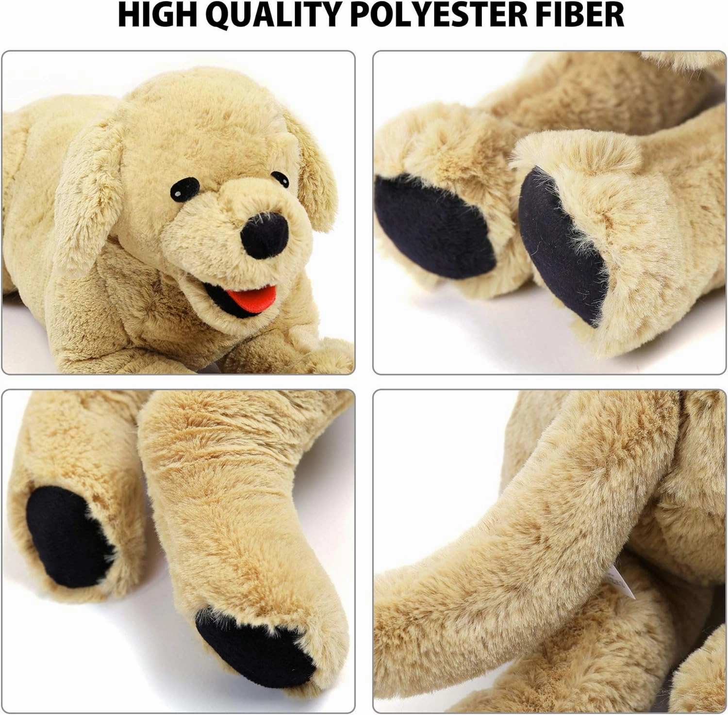 LotFancy Dog Stuffed Animals Plush, 21" Soft Cuddly Golden Retriever Plush Toys, Large Stuffed Dog, Puppy Dog Stuffed Animals, Birthday Gift for Kids Girls Boys