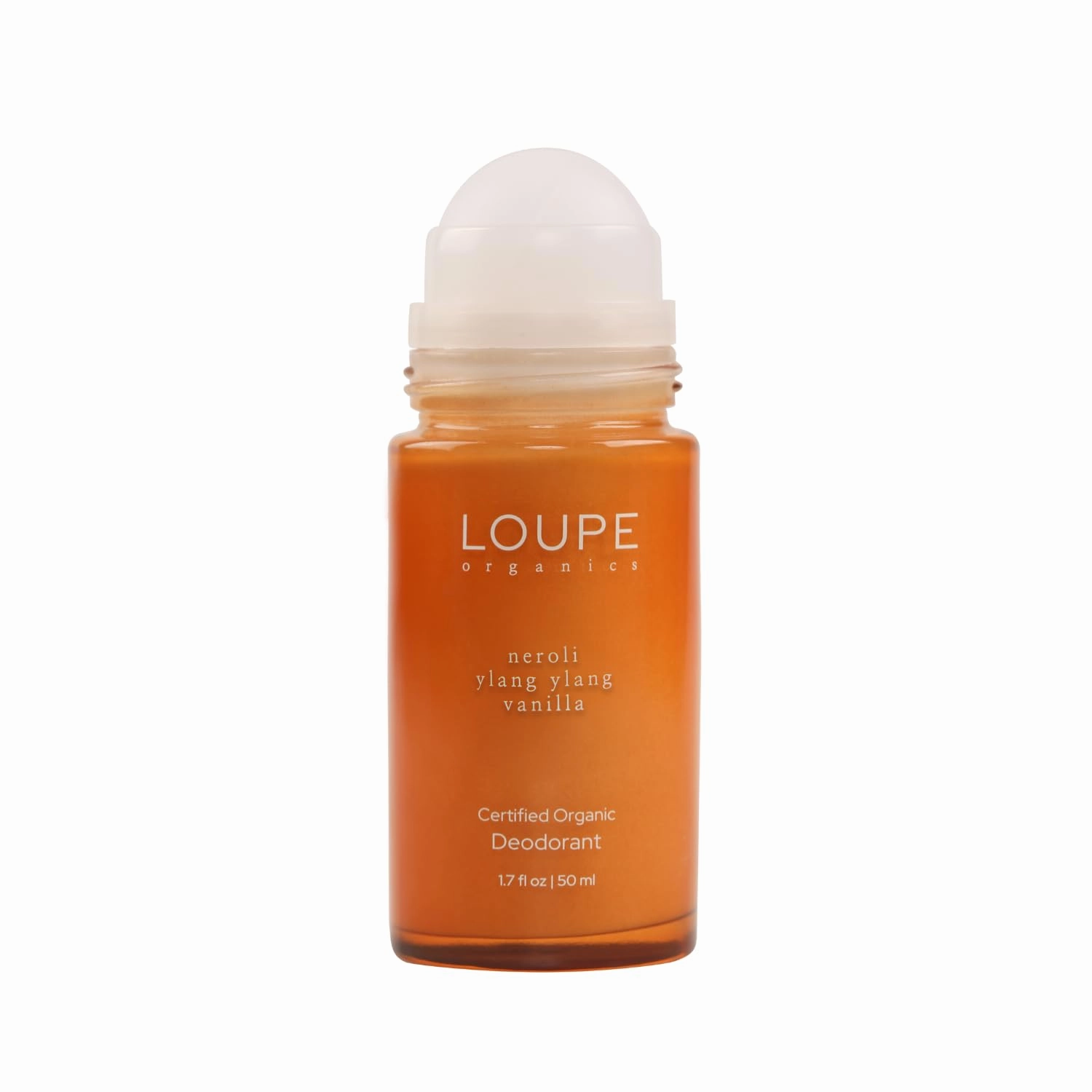 LOUPE | Certified Organic Deodorant Roll-on | 100% Natural & Plant-Based, Unisex, Sensitive Skin | Scented with Organic Essential Oils (DEO46 | Neroli, Ylang Ylang, Vanilla)
