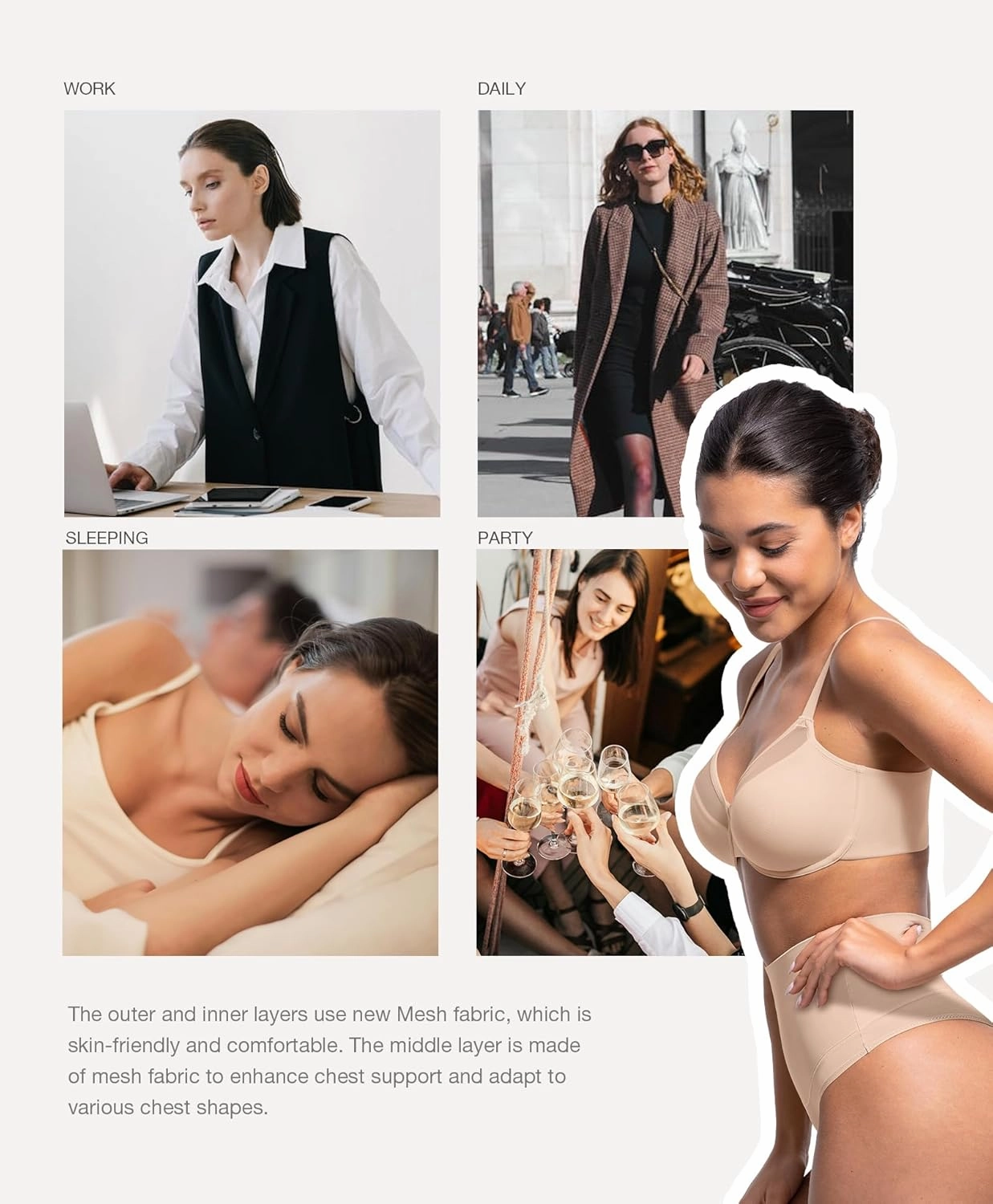 Lover-Beauty Minimizer Bras for Women Full Coverage Unlined Underwire Bras Plus Size Lifting Bra for Heavy Breast