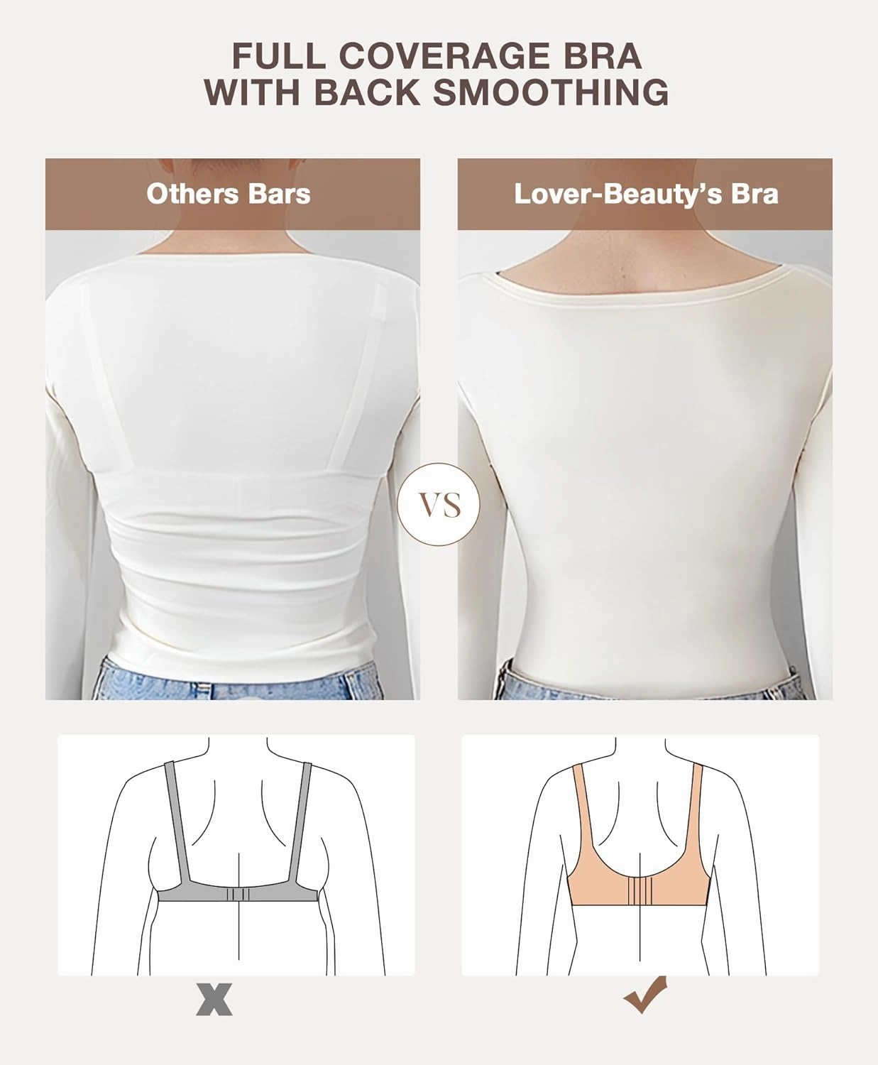 Lover-Beauty Minimizer Bras for Women Full Coverage Unlined Underwire Bras Plus Size Lifting Bra for Heavy Breast
