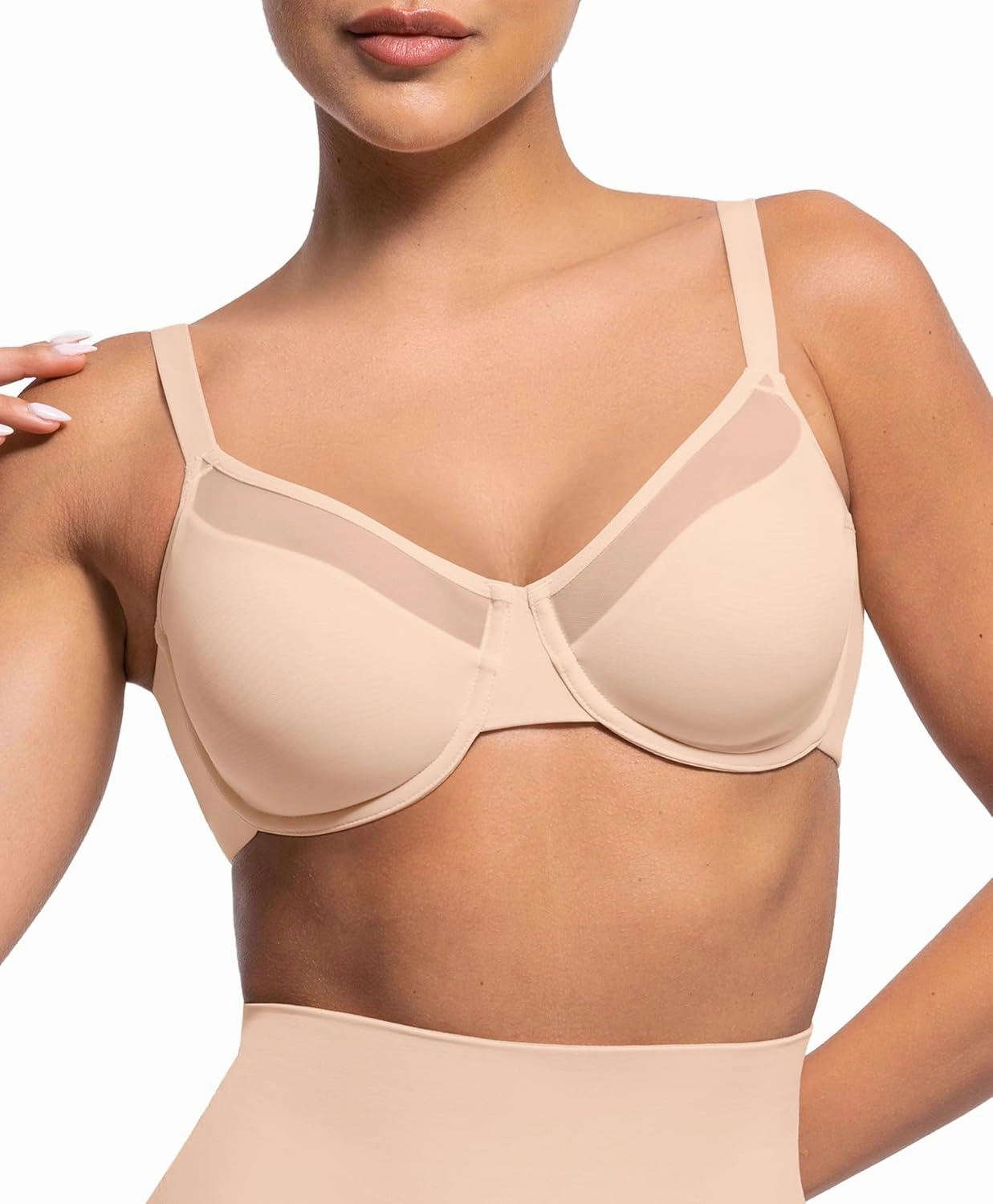 Lover-Beauty Minimizer Bras for Women Full Coverage Unlined Underwire Bras Plus Size Lifting Bra for Heavy Breast