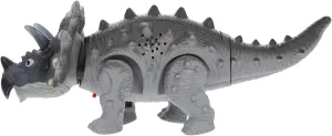 Luminous Electric Dinosaur for Walking Roaring Mechanical Triceratops Interactive Plaything Present for Boys and No Batteries Included Random Color