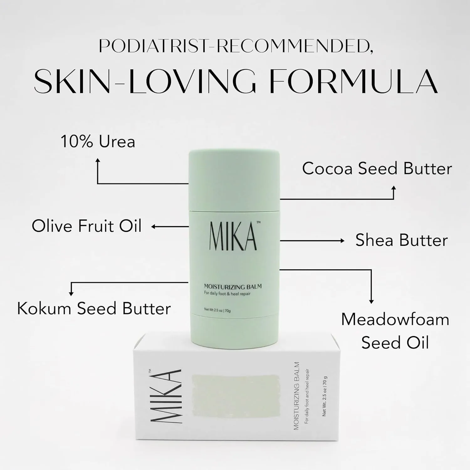 Luxury Moisturizing Foot Balm for Dry Cracked Feet, Urea Cream & Foot Moisturizer, It Softens & Exfoliates Skin and is Paraben and Phthalate Free