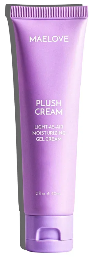 MAELOVE Plush Cream Lightweight Moisturizer, Unscented Hydrating Face Cream with Squalane, Hyaluronic Acid, For Oily and Sensitive Skin, Vegan, Made in USA, 2.0 fl oz