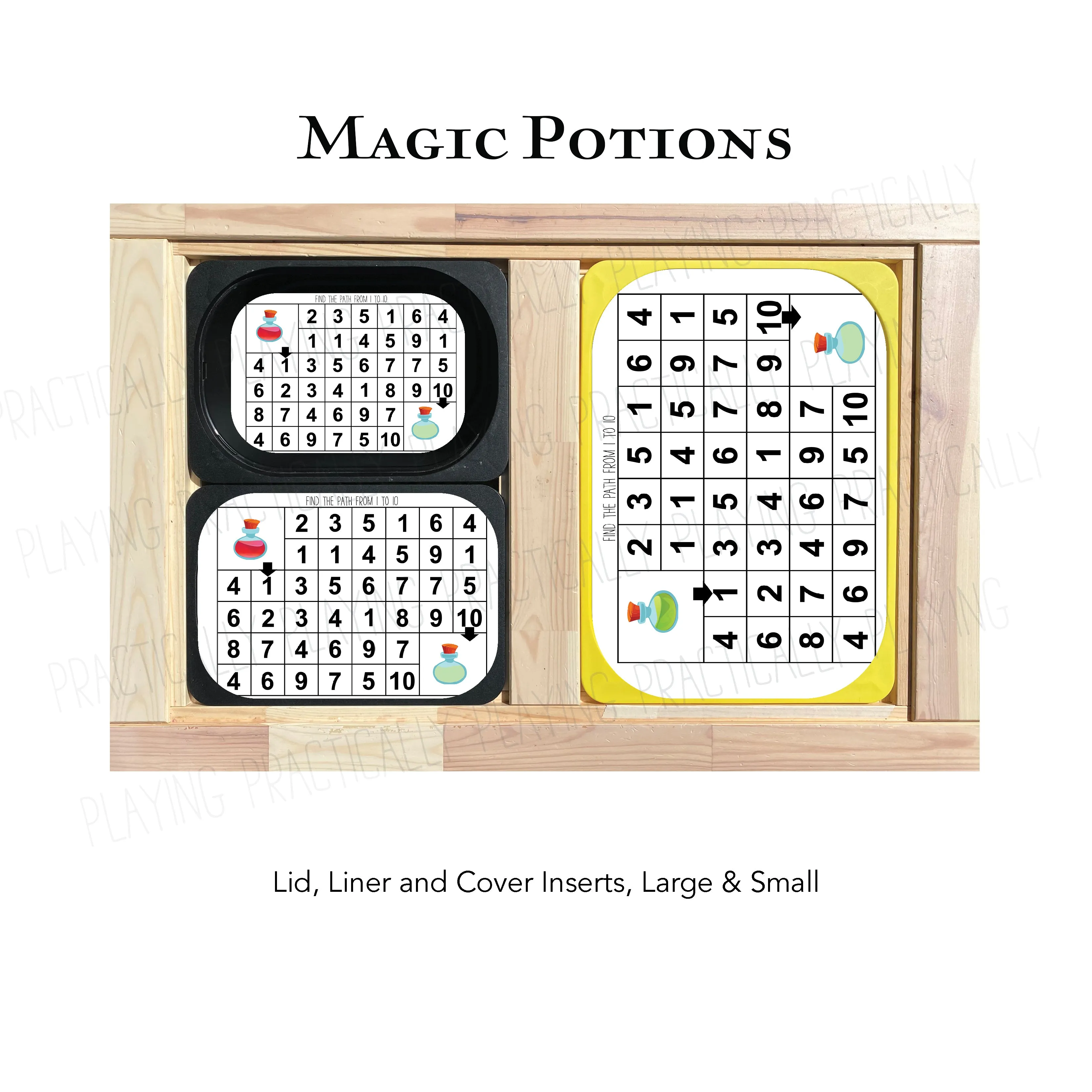 Magic Potions Puzzle and Math Pack: Printable Inserts, Dominos, Puzzles, Loose Parts and More