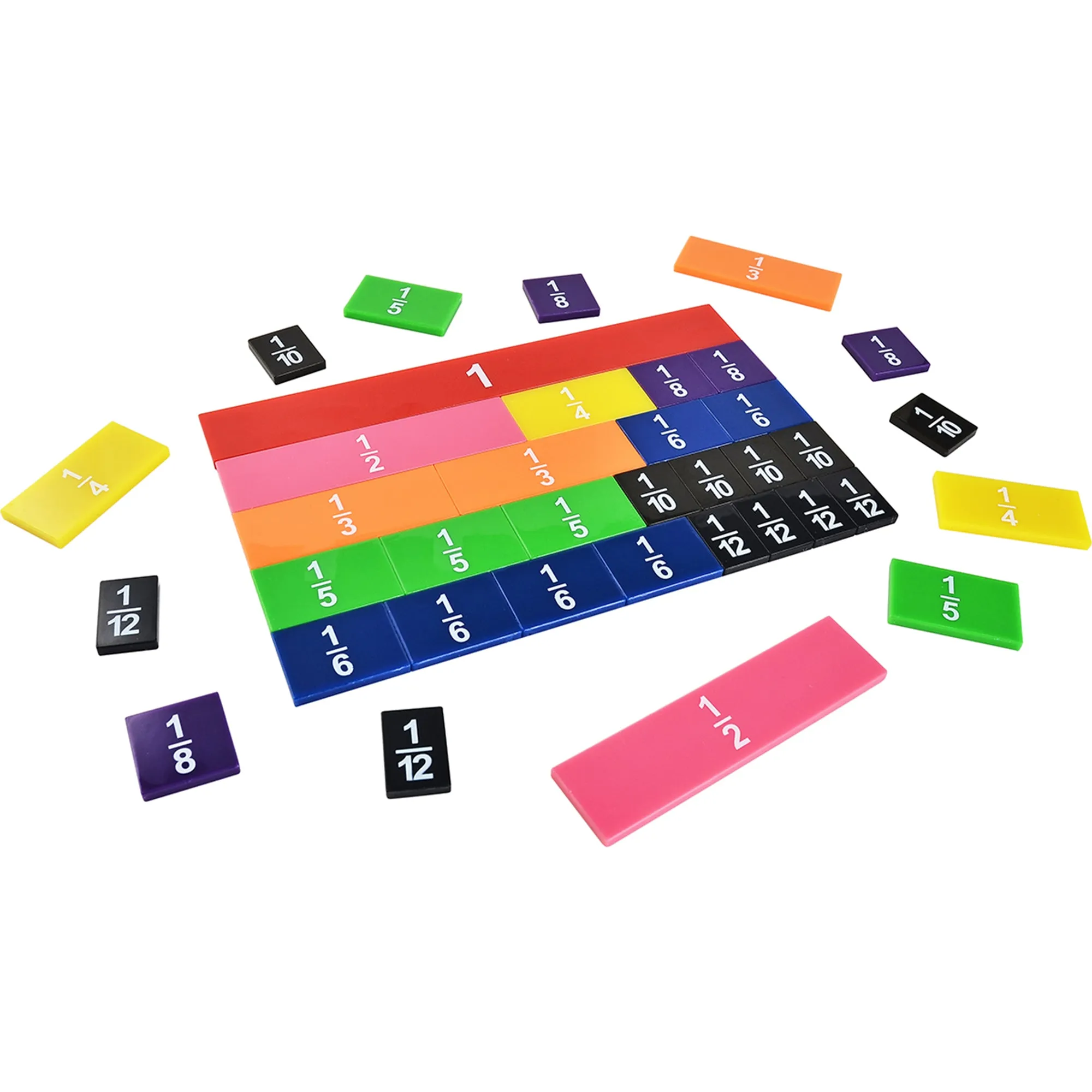Magnetic Fraction Tiles Magnet Set, Math Skills Toy for Early Kids, Homeschool Supplies