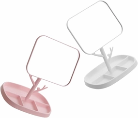 Makeup Mirror Rotatable Base 2pcs Set Square Double Sided for Girls Home Office Dorm