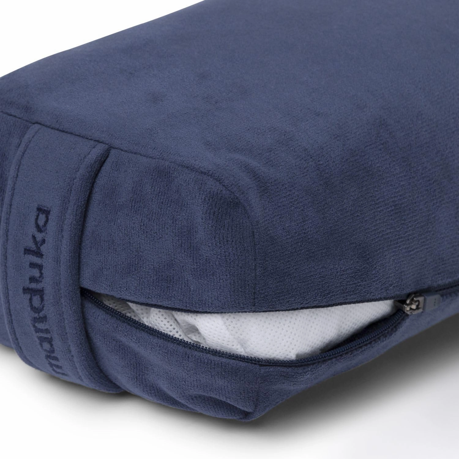 Manduka enlight Bolster Pillow - Yoga Pillow with Machine Washable Microfiber Cover, Curved Design for Optimal Workout and Meditation Support, Yoga and Pilates Equipment