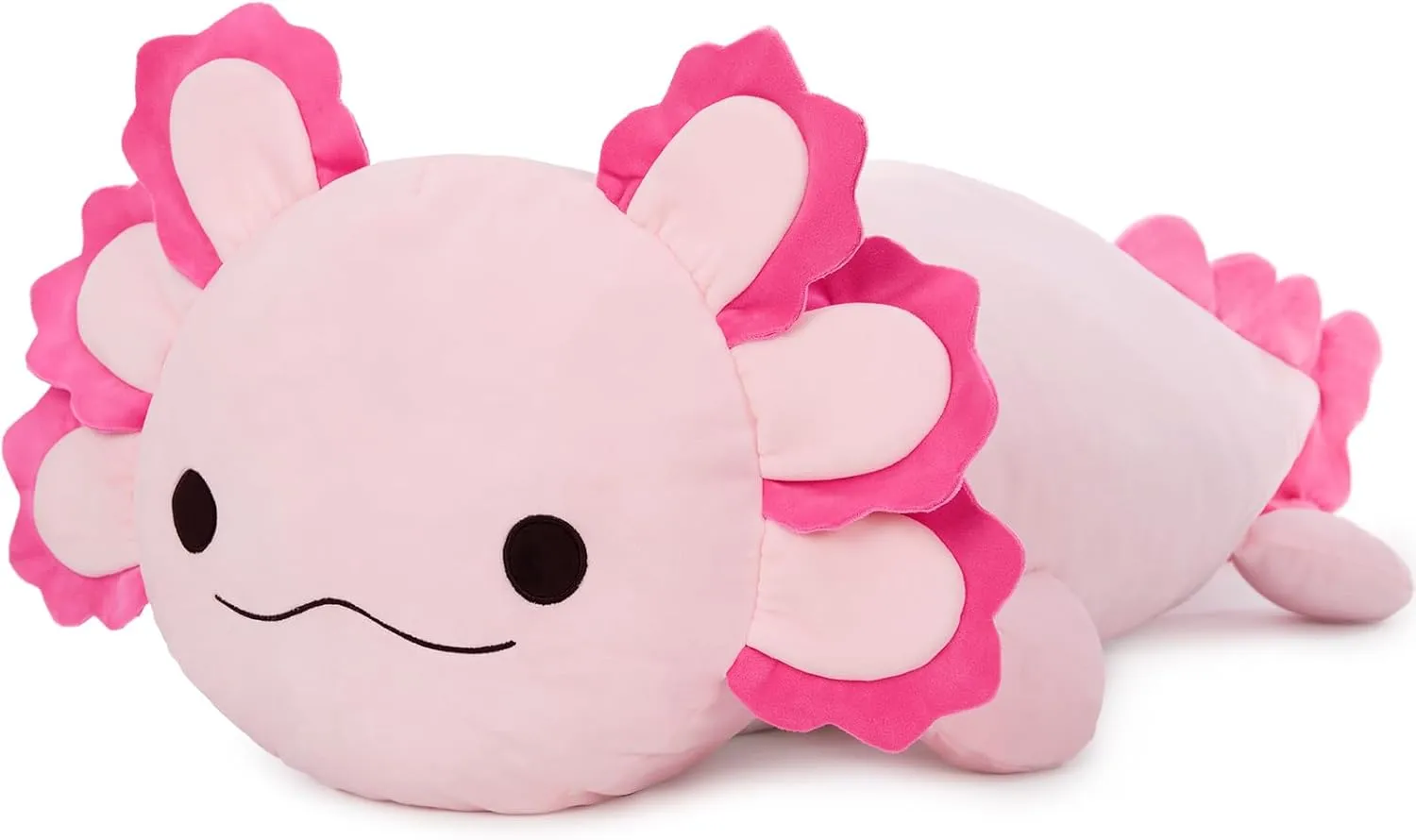 MaoGoLan 47" Giant Axolotl Stuffed Animal,Ultra Soft Salamander Kids Body Pillow Plush,4 Feet Jumbo Throw Pillow Plushie for Axolotl Lover,Home Decor,Gifts
