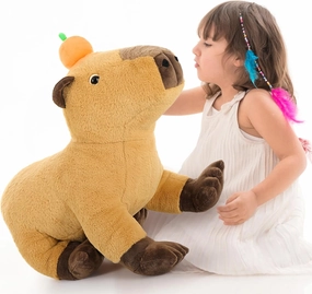 MaoGoLan Big Capybara Plush Toy, 24” Lifelike Large Capybara Stuffed Animal, Realistic Giant Stuffed Capybara Soft Body Hugging Pillow for Boy Girl, Best Gift for Special Day
