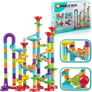Marble Run Compact Set, STEM Learning Toy, Construction Building Blocks Toys, Marble Runs for Kids 4-8