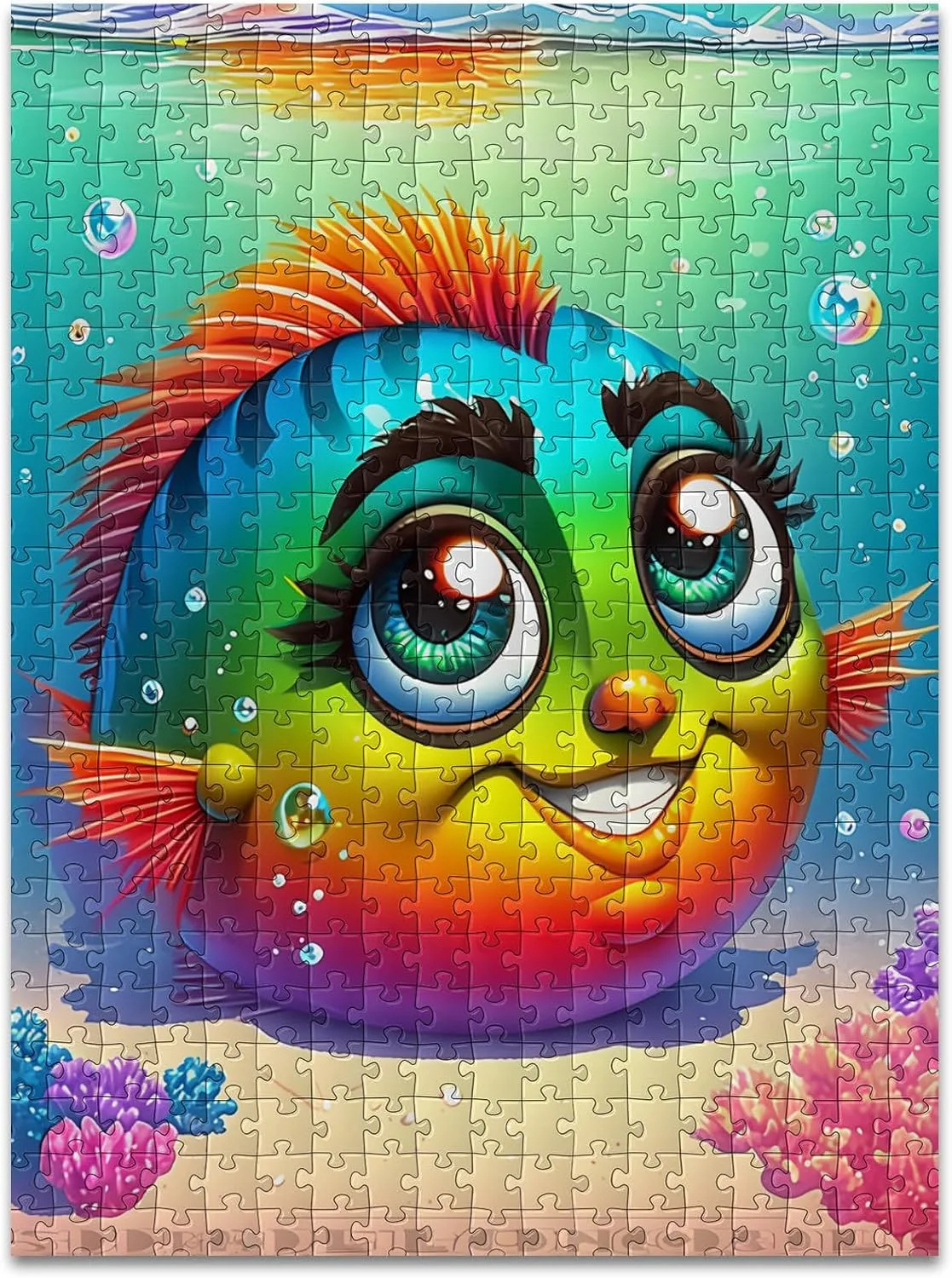 Marine Carp Puzzles for Adults - Cartoon Fish Jigsaw Puzzles for Adults DIY Jigsaw Puzzle Decorations Leisure Game Toy Suitable Family Friends Gifts for Women Men 500 Pieces